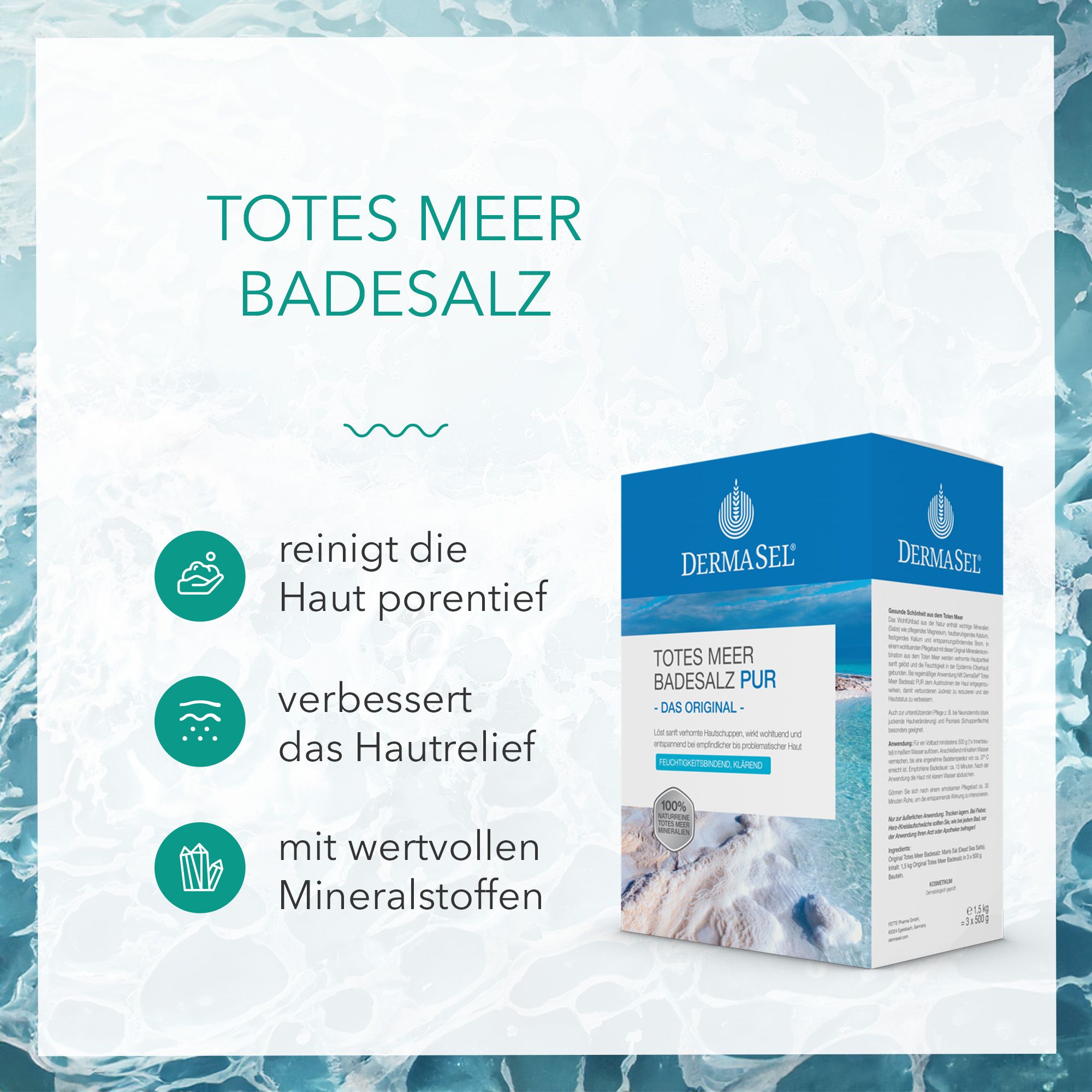 DERMASEL® Totes Meer Salz Pur