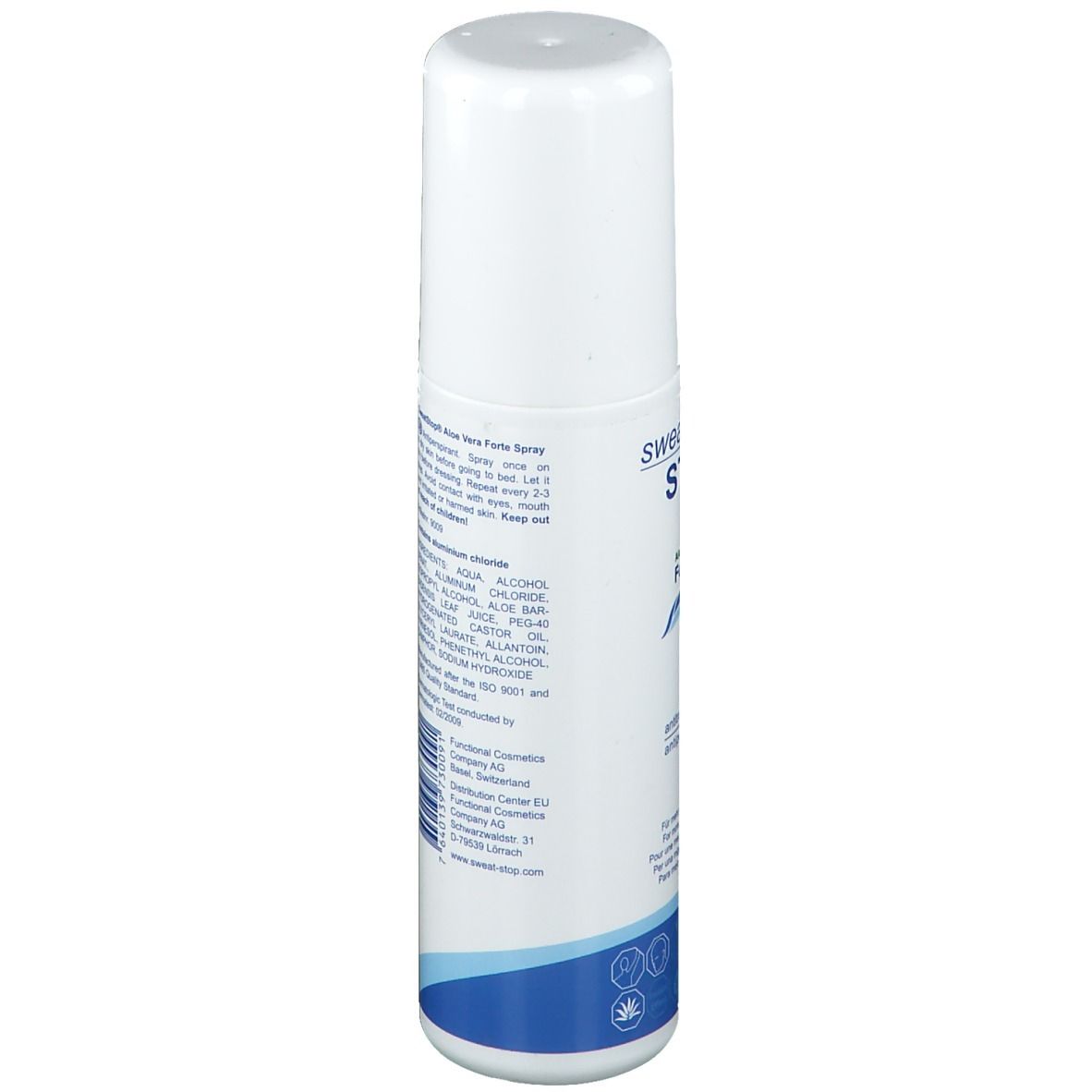 SweatStop® Aloe Vera Forte Spray antitranspirant à l'Aloe Vera Forte