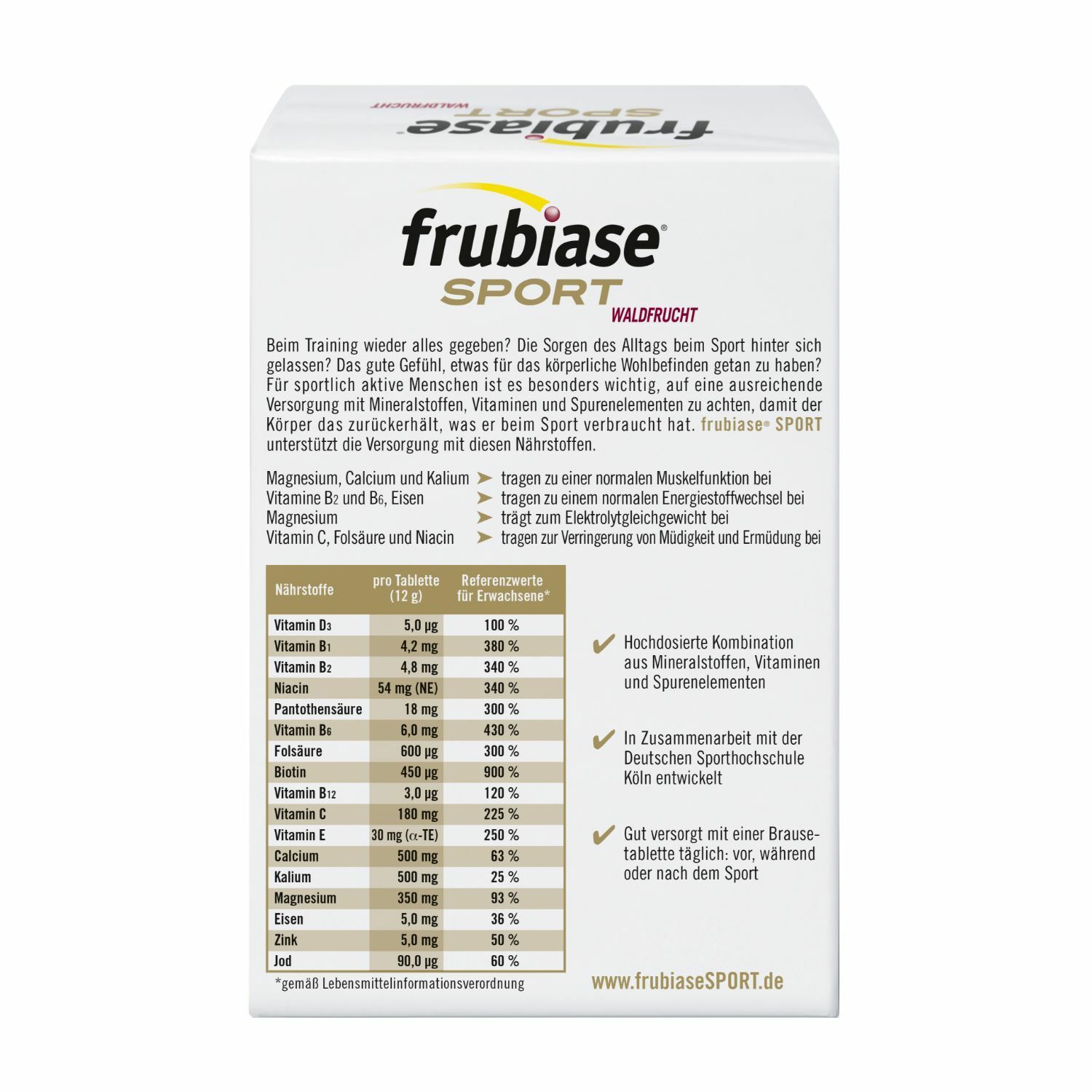 frubiase® SPORT FRUIT DE FORET Comprimés effervescents
