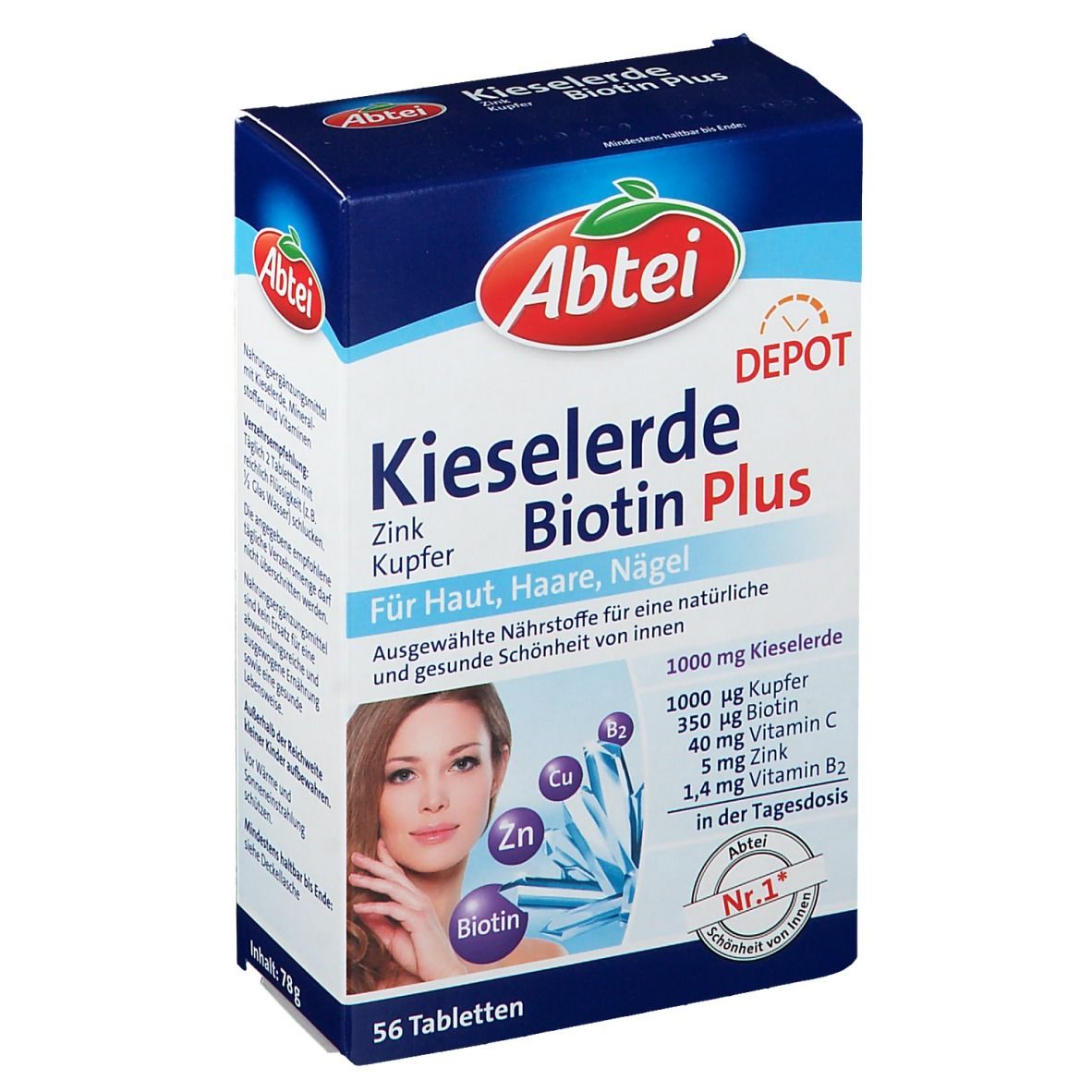 Abtei Kieselerde Biotin Plus
