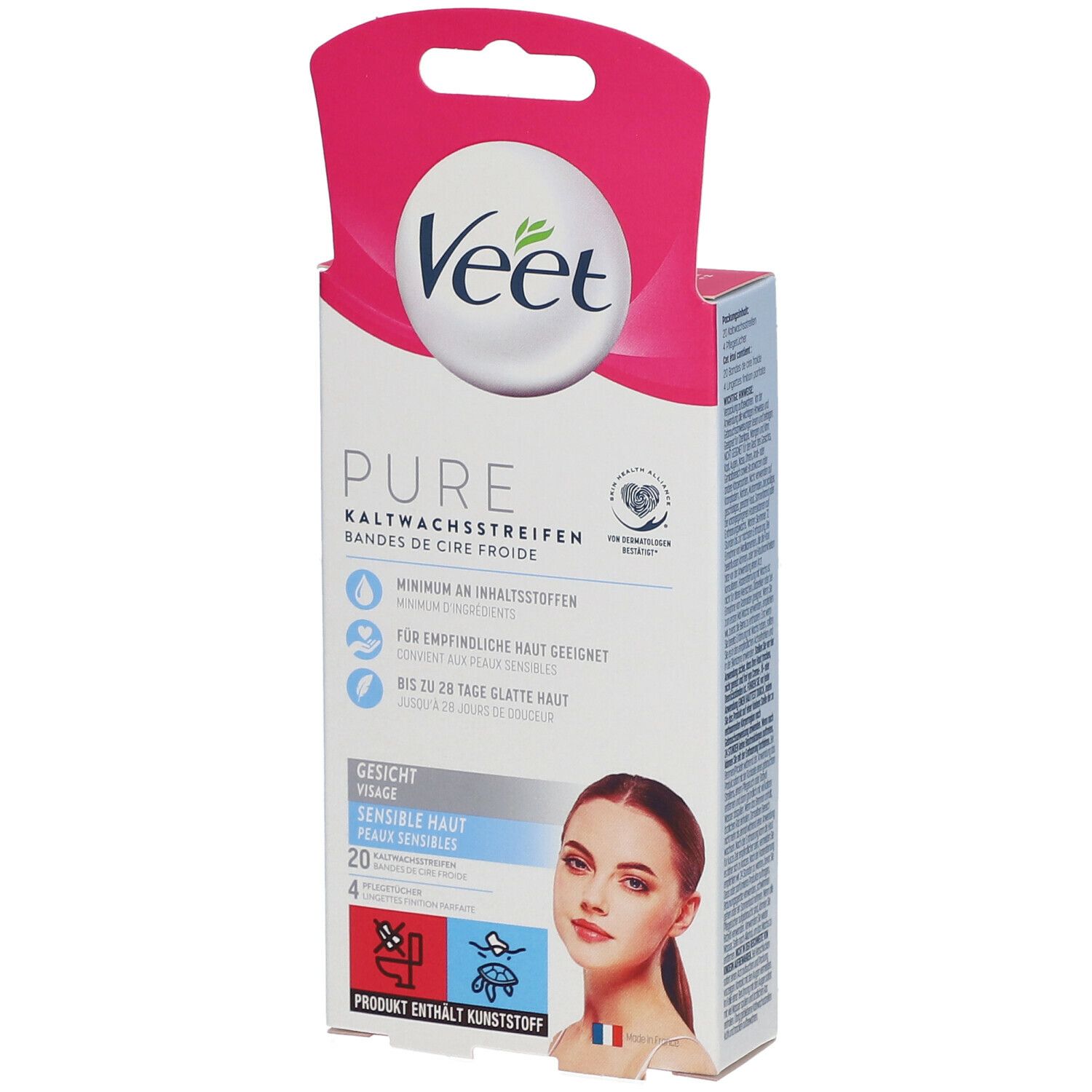 Veet® EasyGrip Kaltwachsstreifen Gesicht