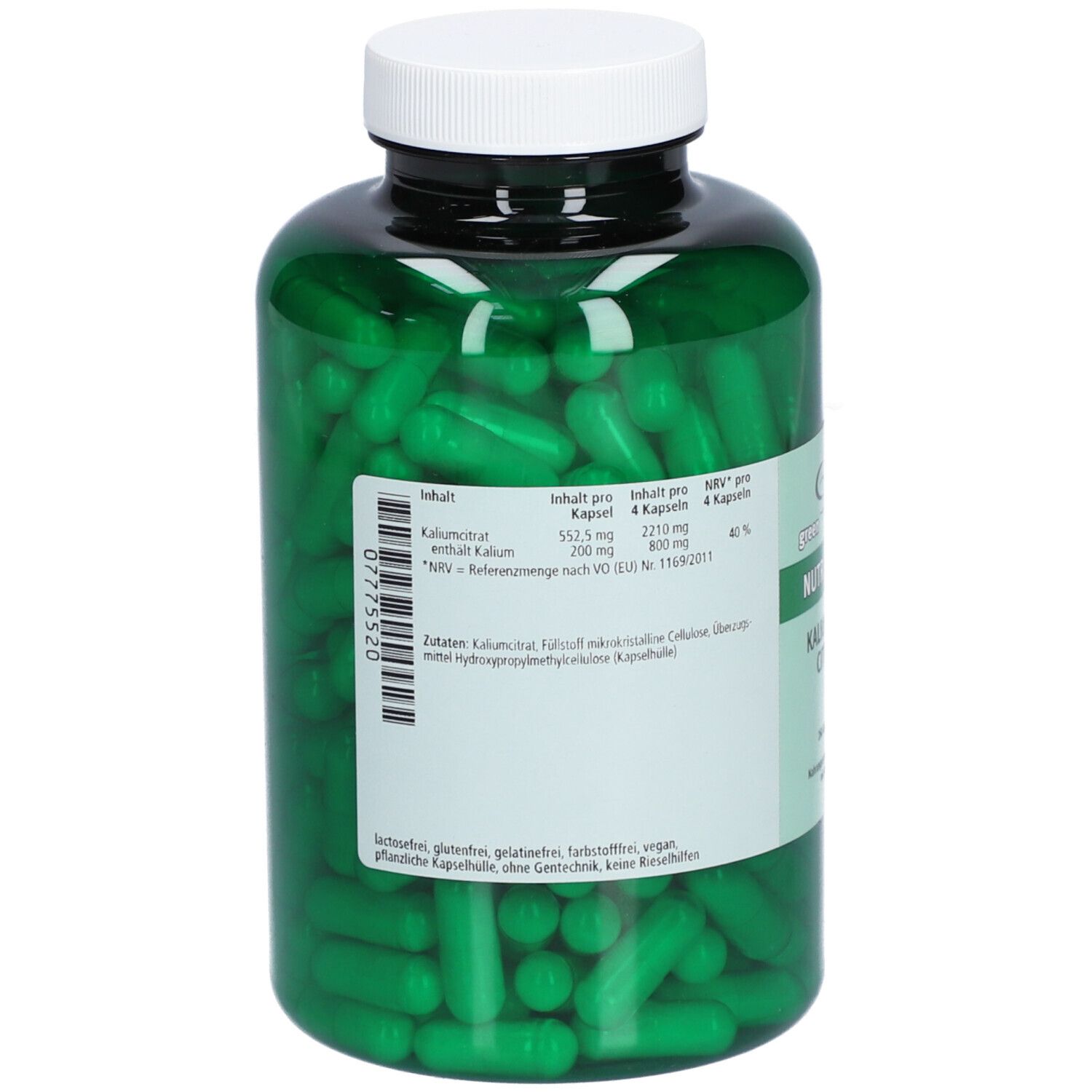 green line NUTRITHEKE Kalium 200 Citrat