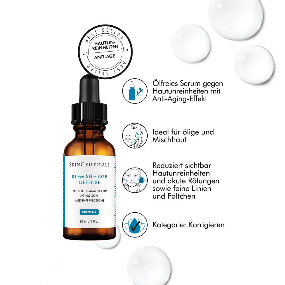 SkinCeuticals BLEMISH + AGE DEFENSE, Serum für unreine und zu Akne neigende Haut mit Anti-Age-Effekt