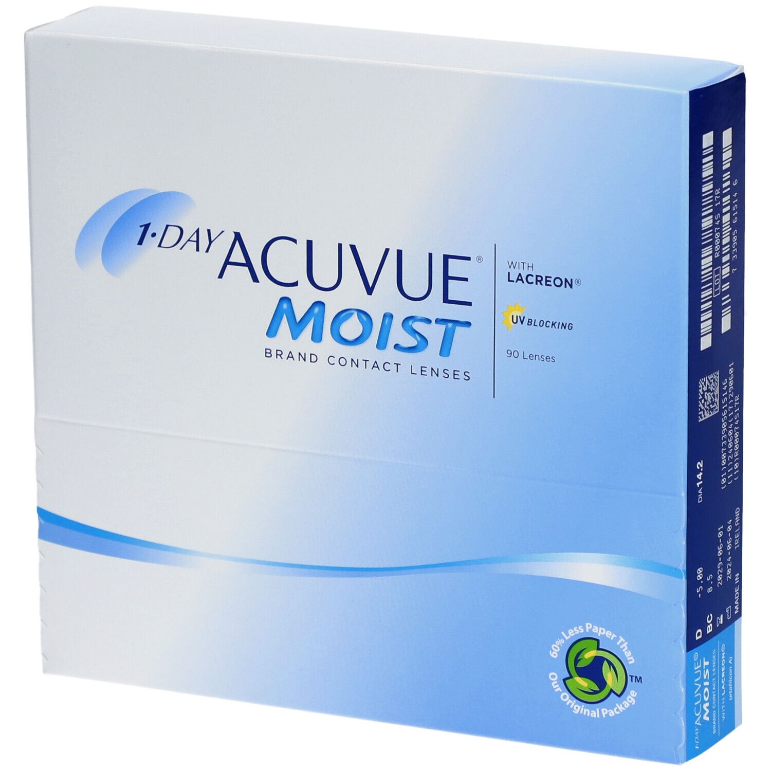 Acuvue® 1-Day Moist mit Lacreon® Basiskurve 8.5 Tageslinse