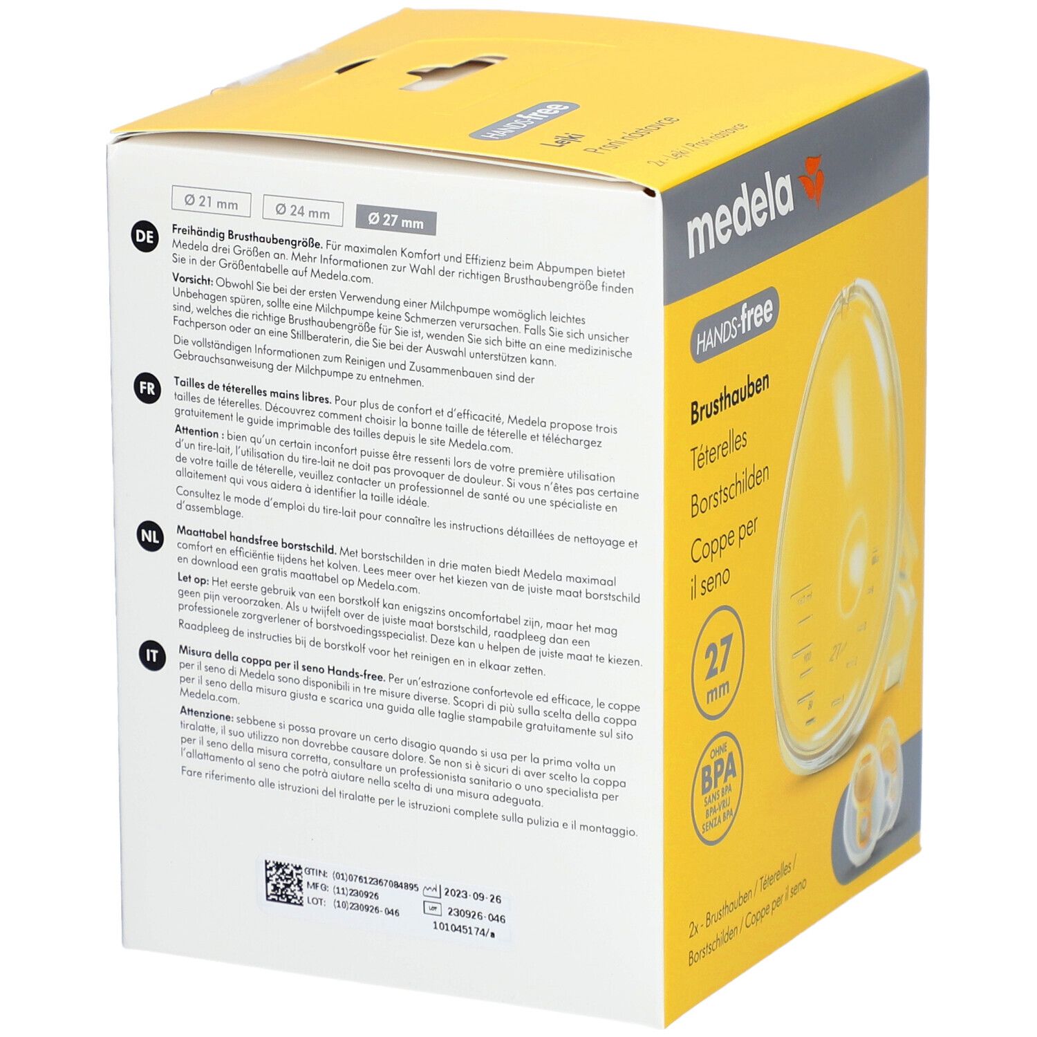 MEDELA Freestyle™ Hands-free Téterelles 27 mm