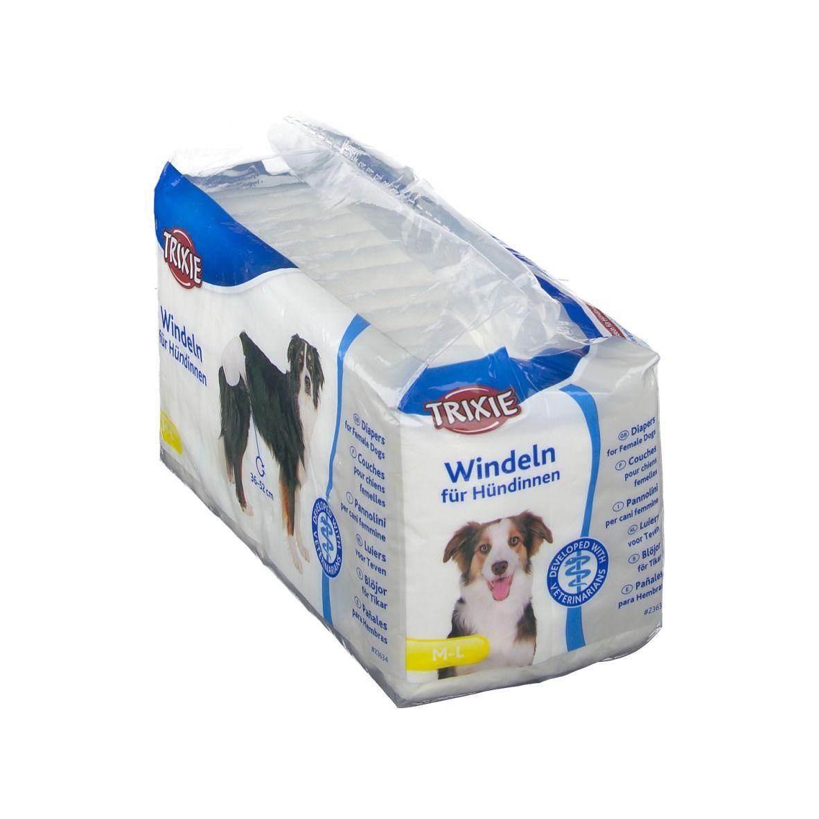 Paquet de couches pour chiennes. Marque Trixie. Chien. Taille L. 12 pièces.