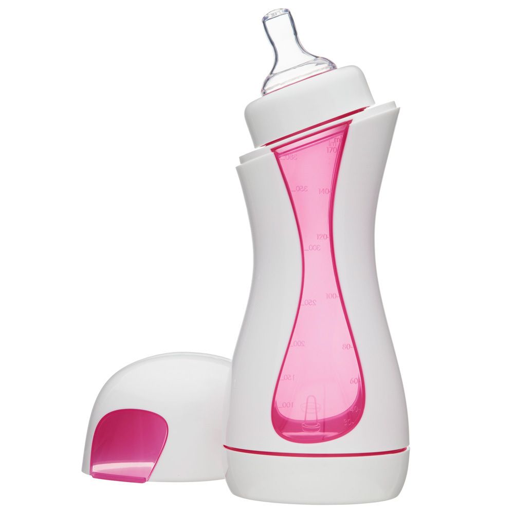 iiamo home Babyflasche Kunststoffflasche weiß/pink Silikon