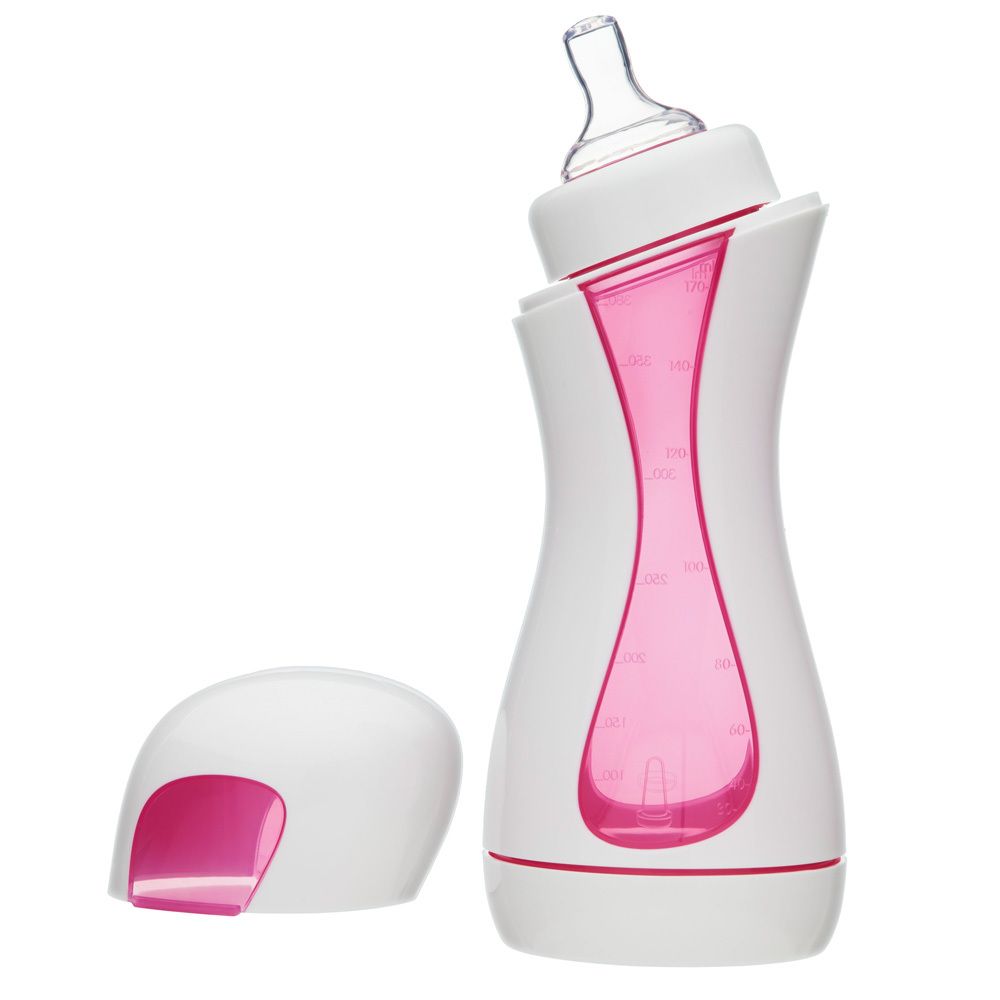 iiamo home Babyflasche Kunststoffflasche weiß/pink Silikon