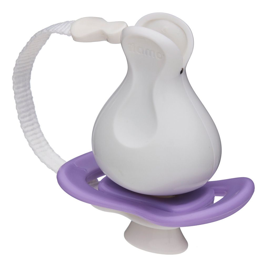 iiamo® string & peace Schnuller-Set mit Silikon-Schnuller 0 - 6 Monate lila