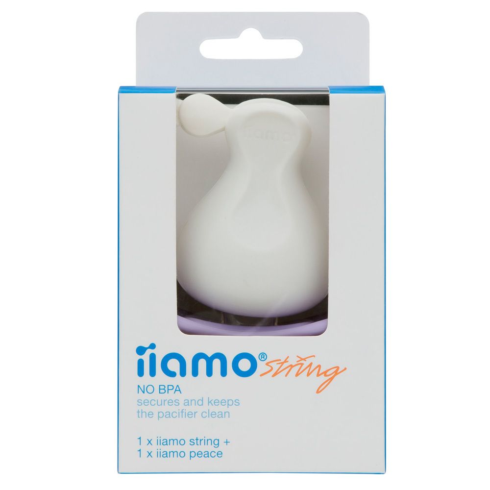 iiamo® string & peace Schnuller-Set mit Silikon-Schnuller 0 - 6 Monate lila