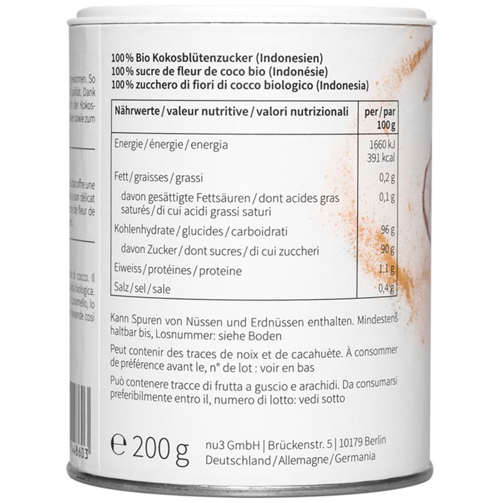 nu3 Sucre de Fleur de Coco Bio