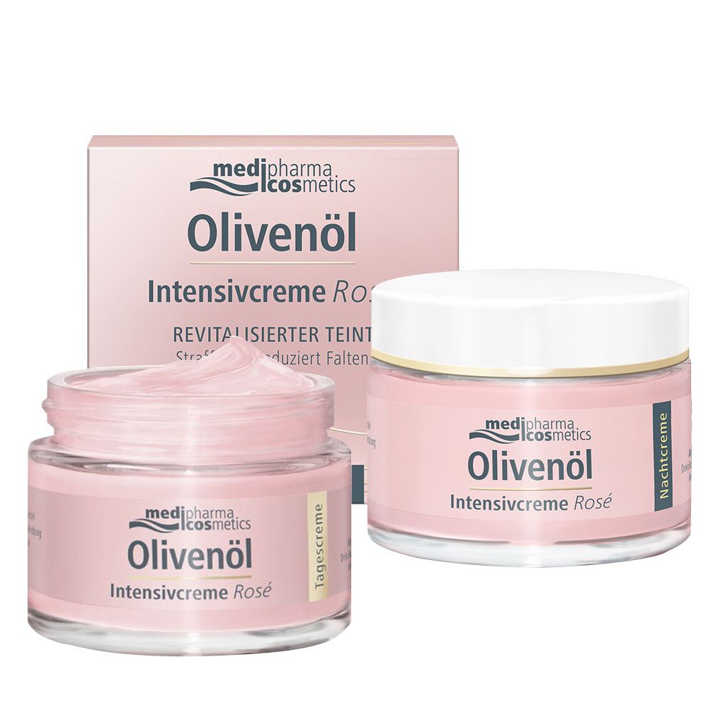 medipharma cosmetics Huile d'olive Crème intensif Rosé Crème de Jour & Crème de Nuit​