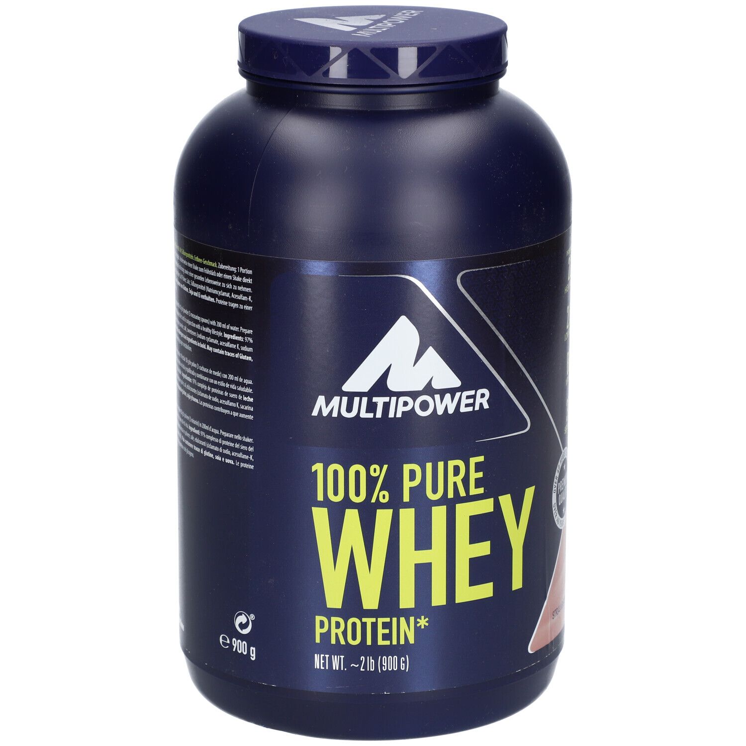 Multipower 100 % Whey Protein, Erdbeere-Sahne, Pulver