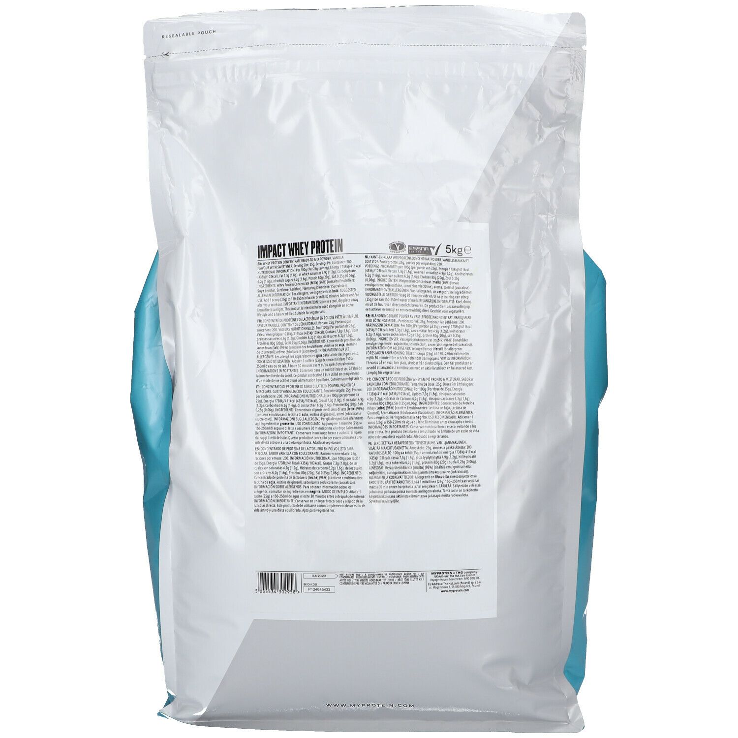 MyProtein Impact Whey Protein Vanille