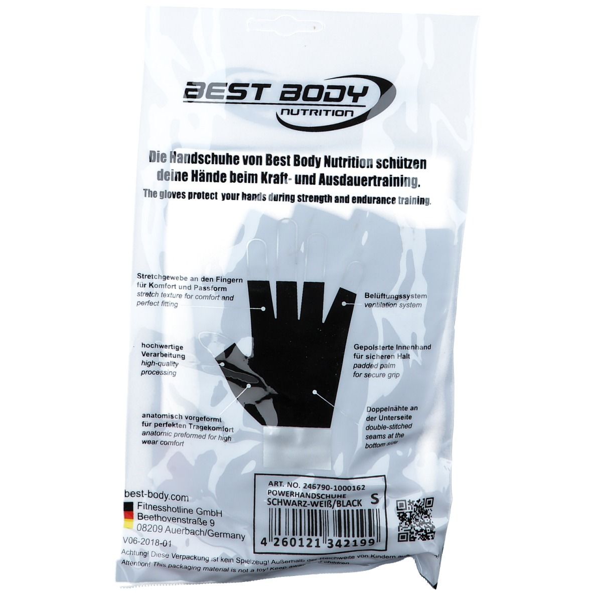 Best Body Nutrition Gants de fitness Power, S