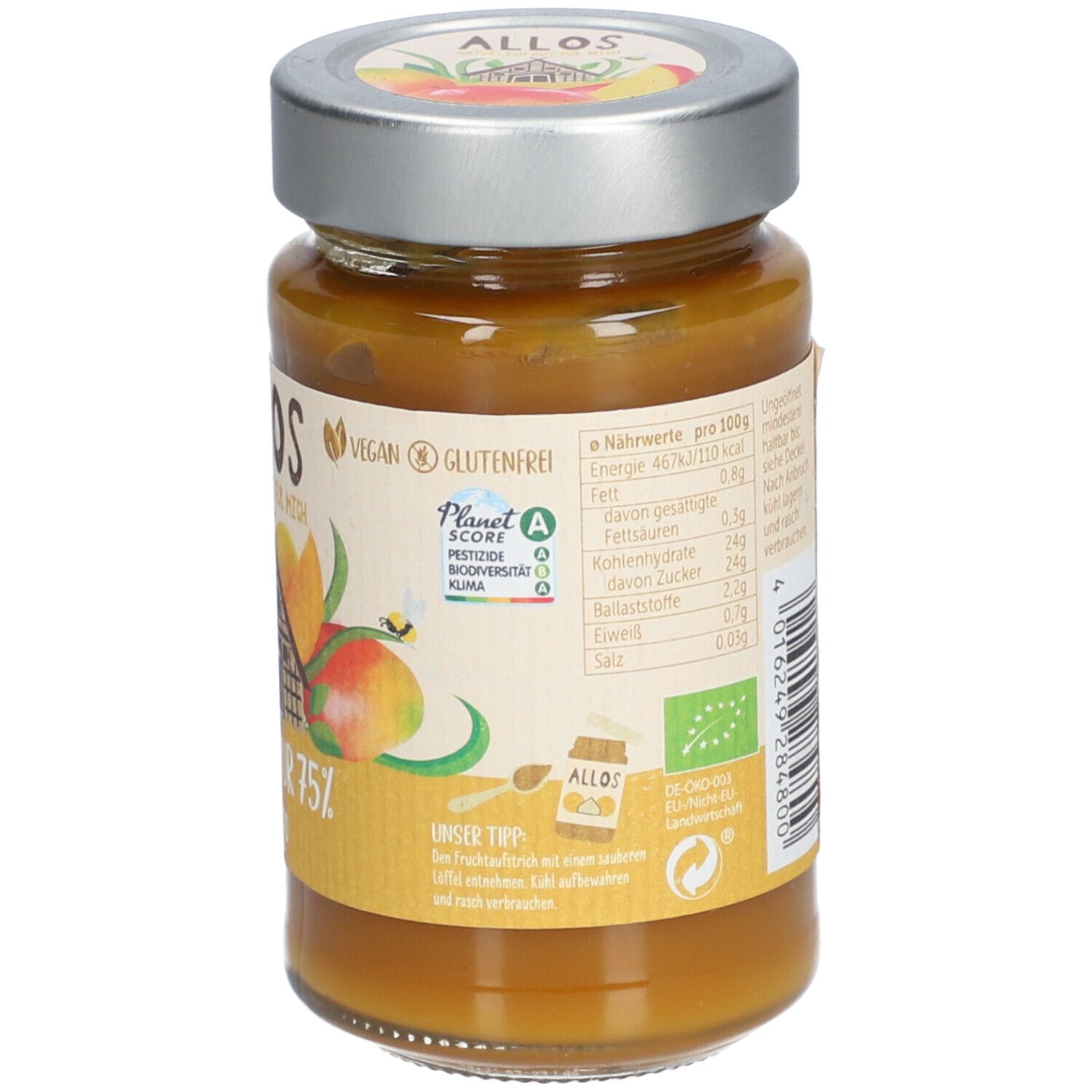 Allos Bio Frucht Pur 75 % Mango