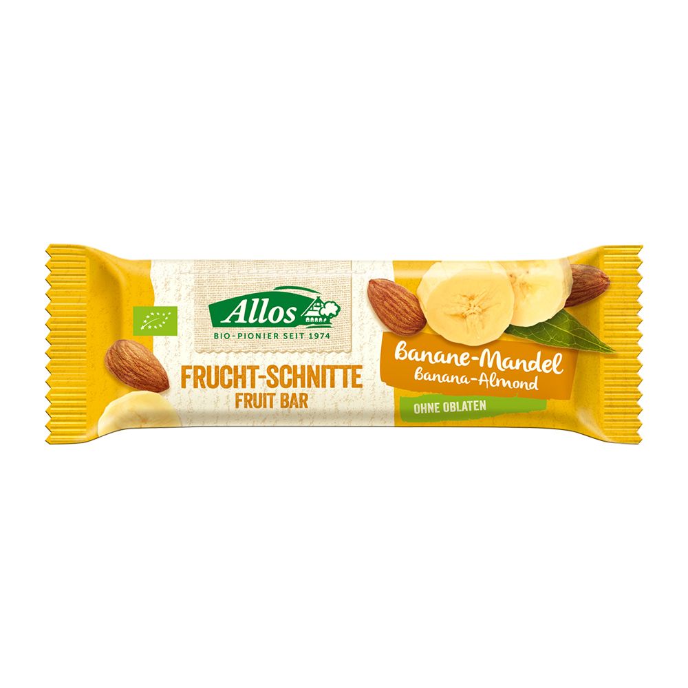 Allos Bio FRUCHTSCHNITTE, Banane-Mandel