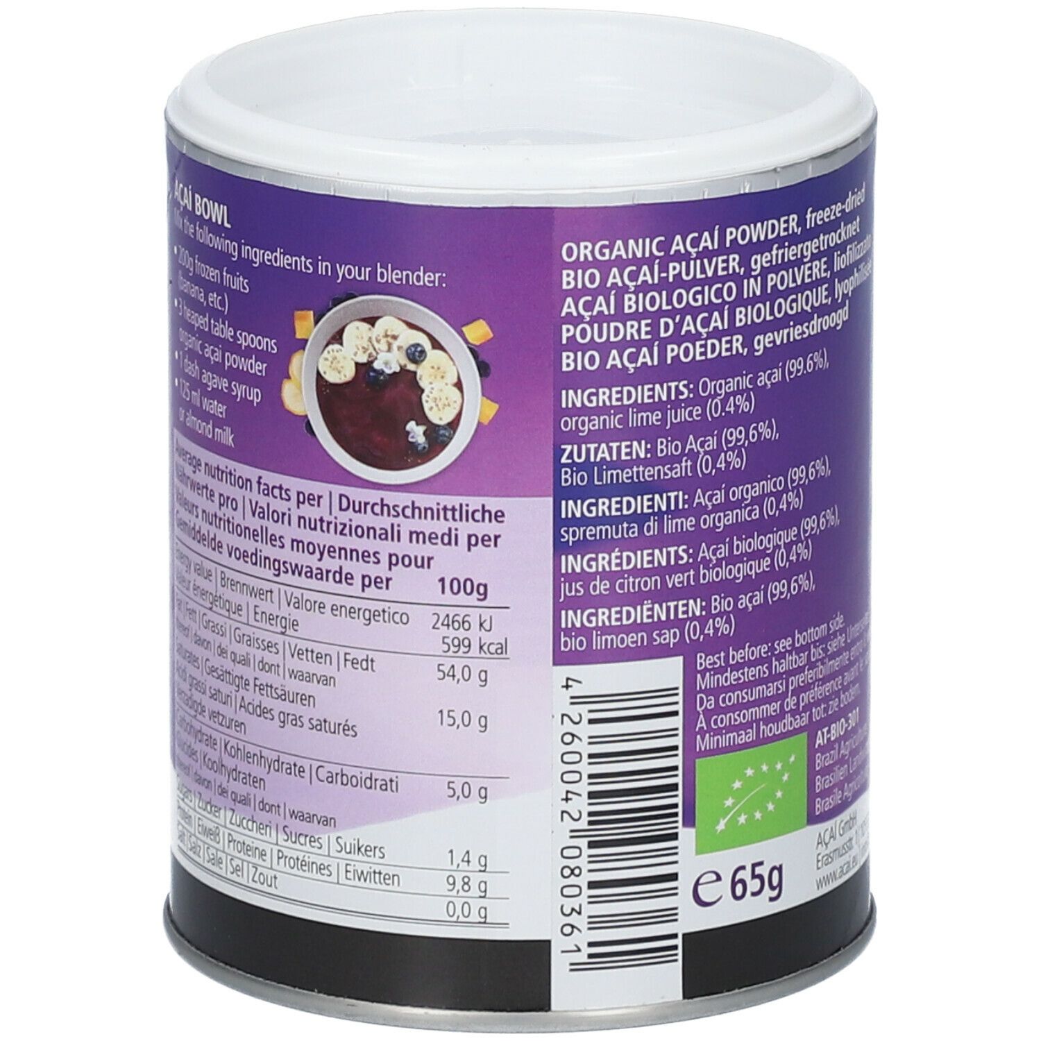 Fine Fruits Club Bio Acai, Pulver