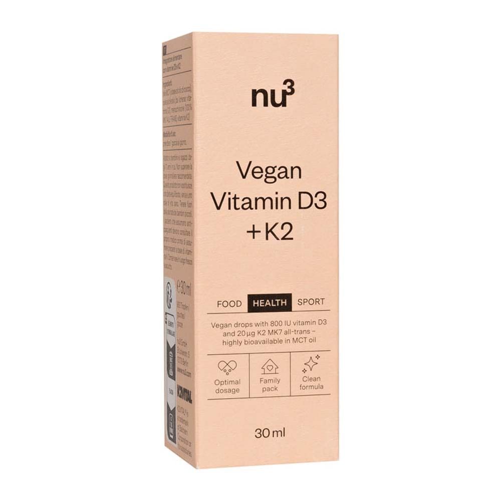 nu3 Premium Vegan Vitamin D3 + K2