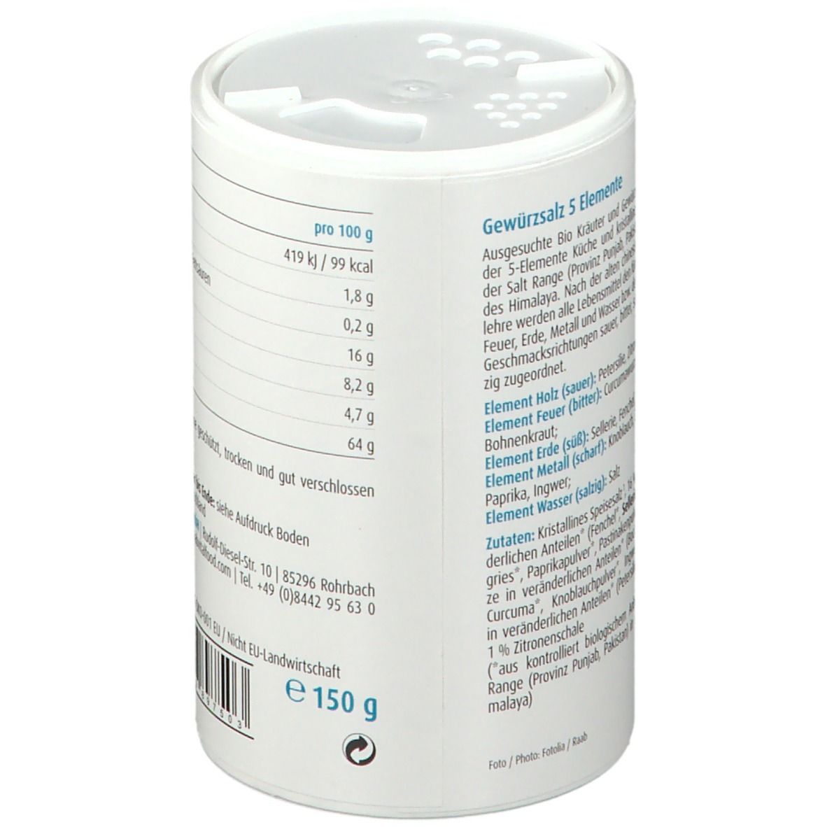  Raab Vitalfood Bio 5-Elemente Gewürzsalz