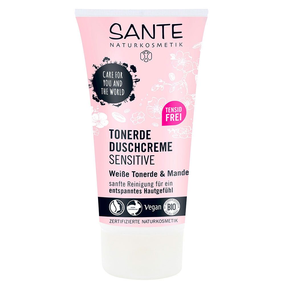 SANTE Naturkosmetik Tonerde Duschcreme Sensitive weiße Tonerde & Mandel