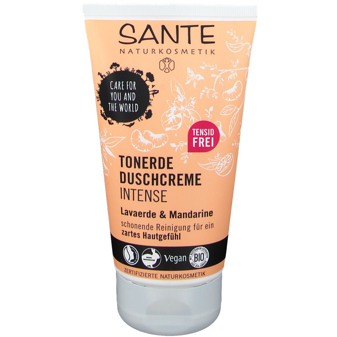 SANTE Naturkosmetik Tonerde Crème douche Intense Argile de lave et mandarine