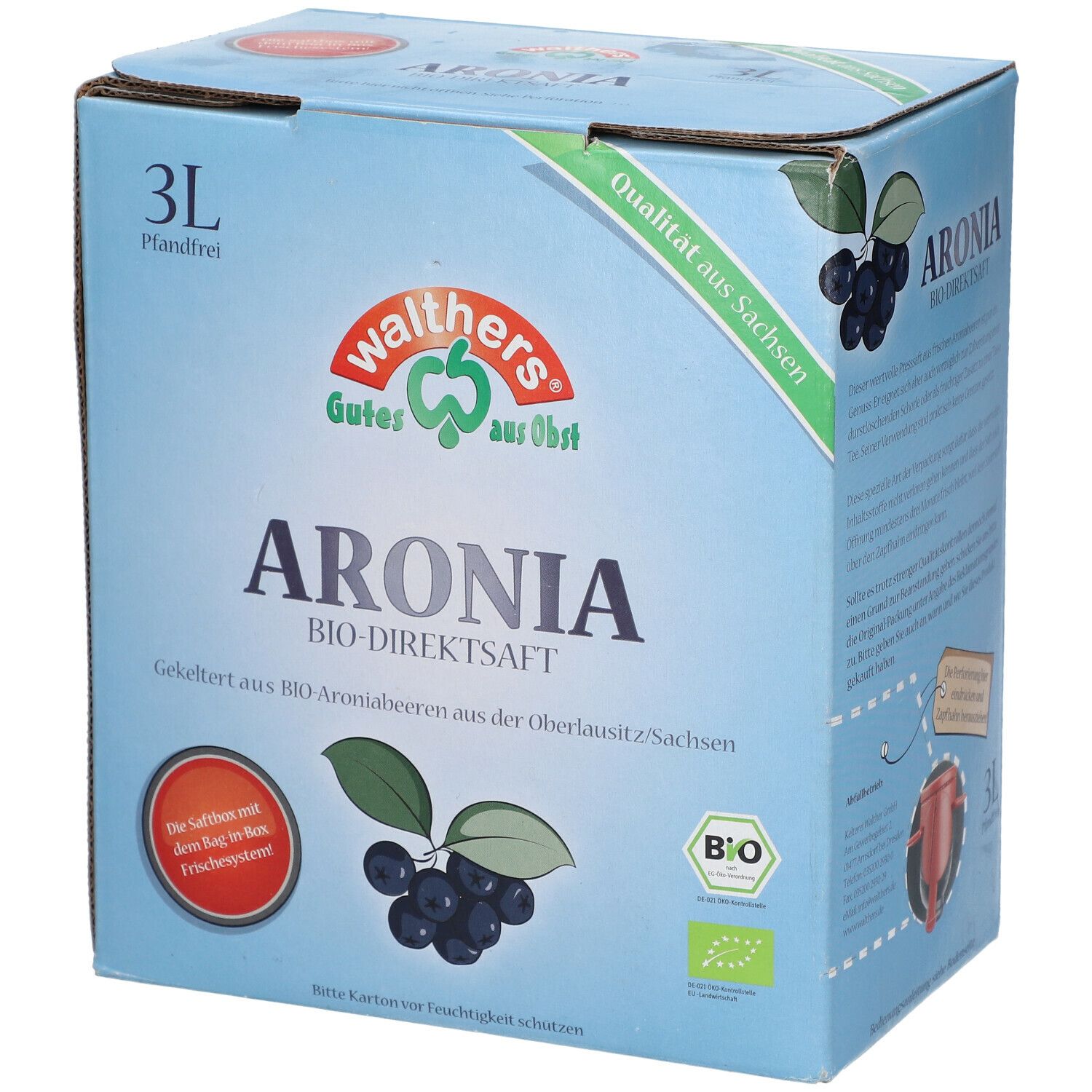 walthers® Jus direct d'aronia biologique