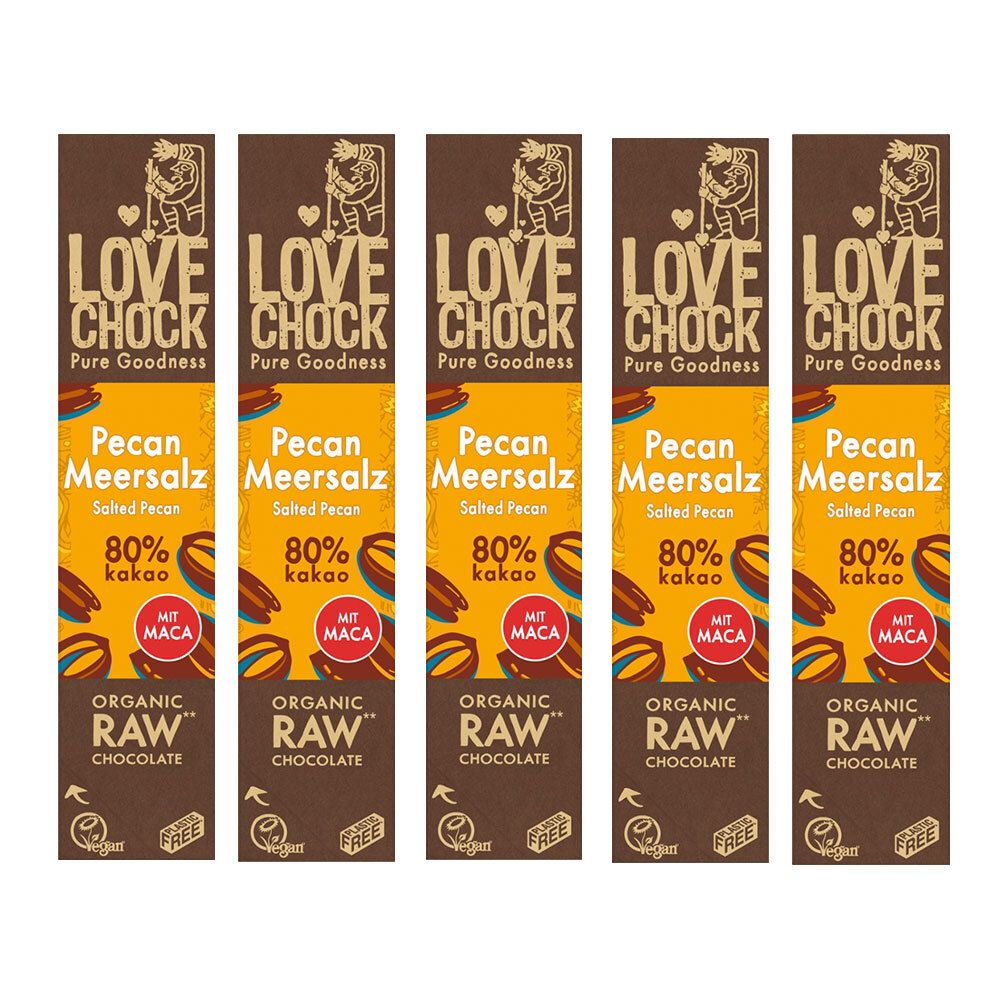 LOVECHOCK Pecan Meersalz 80% Kakao