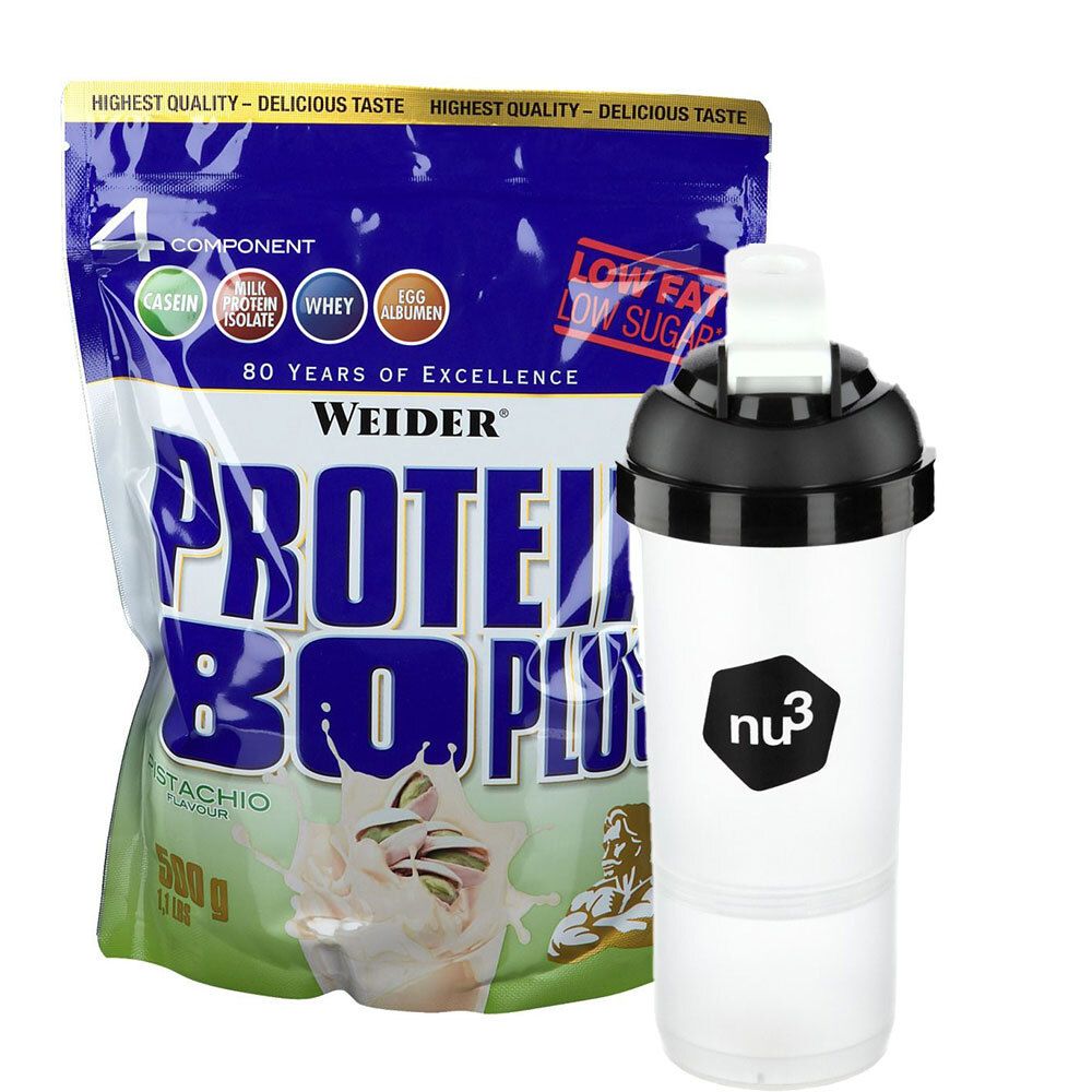 Weider Protein 80 Plus Pistaches + nu3 SmartShaker