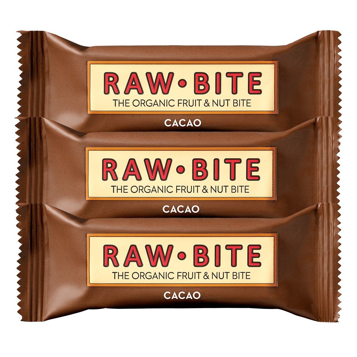 RAWBITE barre aux fruits & et aux noix avec cacao