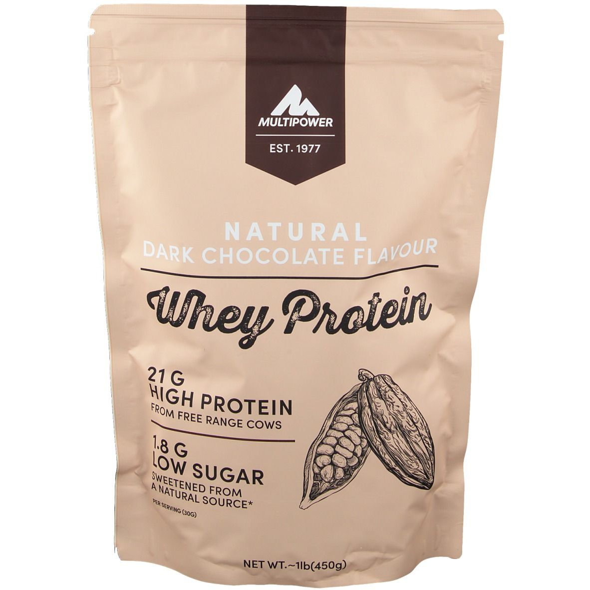 Multipower Whey Protein natural, dark Chocolate