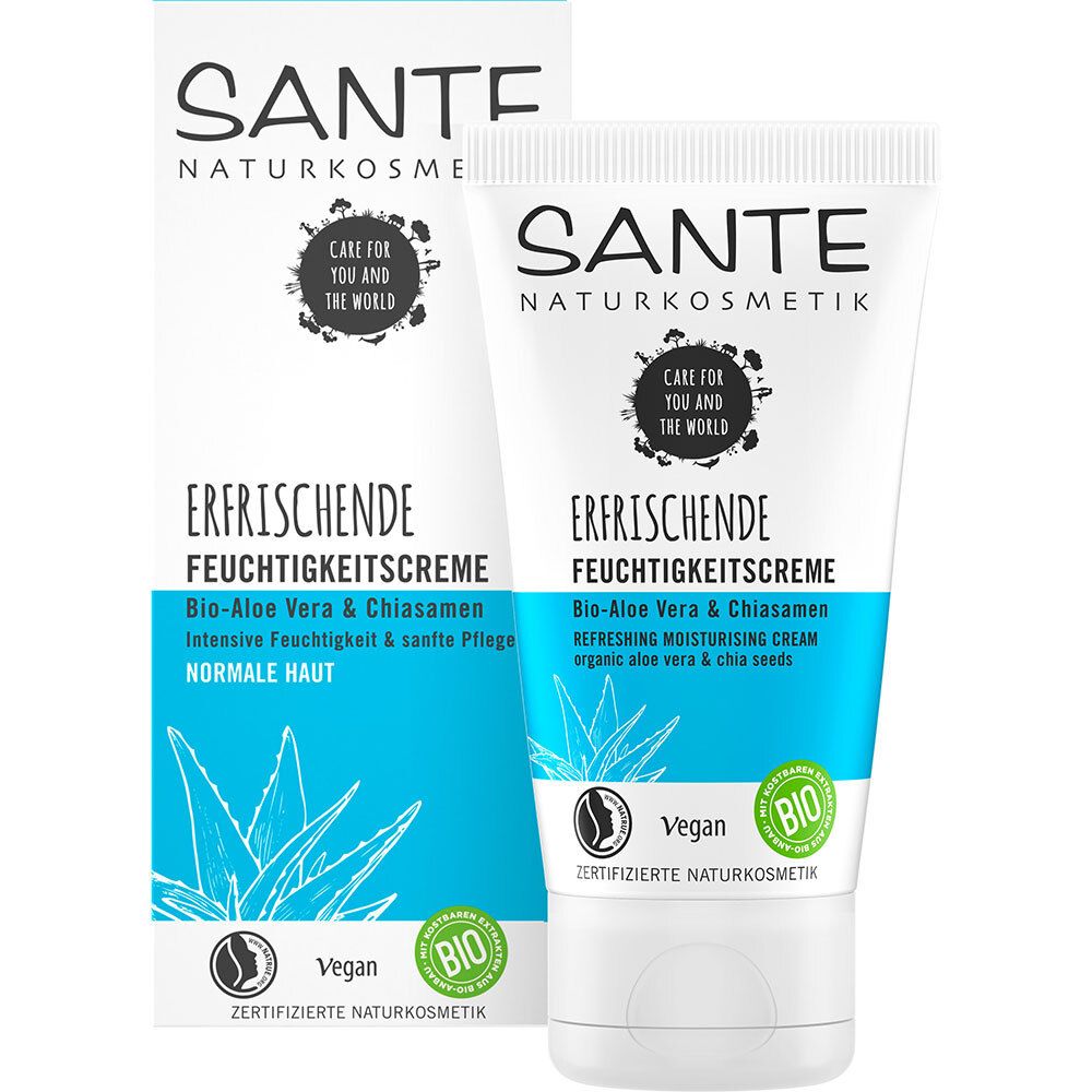 SANTE Naturkosmetik Crème hydratante rafraîchissante Aloe Vera bio & graines de chia