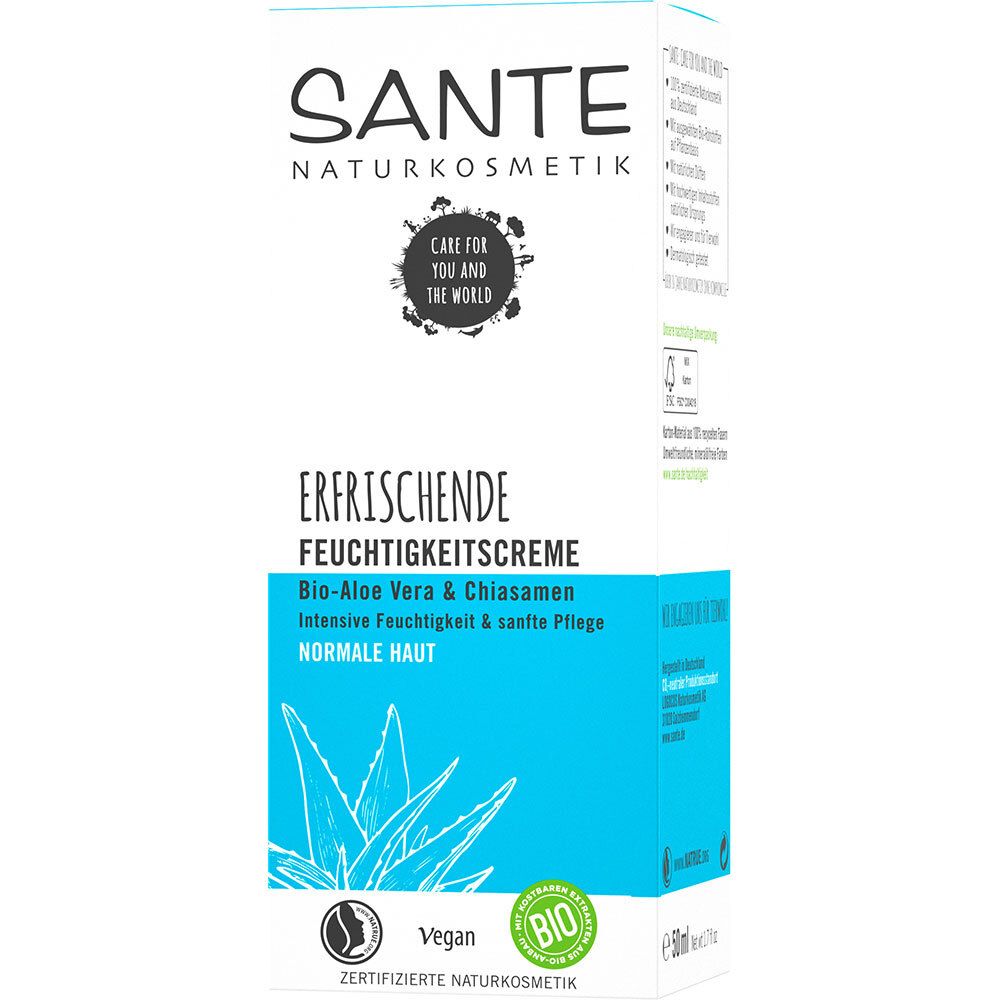 SANTE Naturkosmetik Crème hydratante rafraîchissante Aloe Vera bio & graines de chia