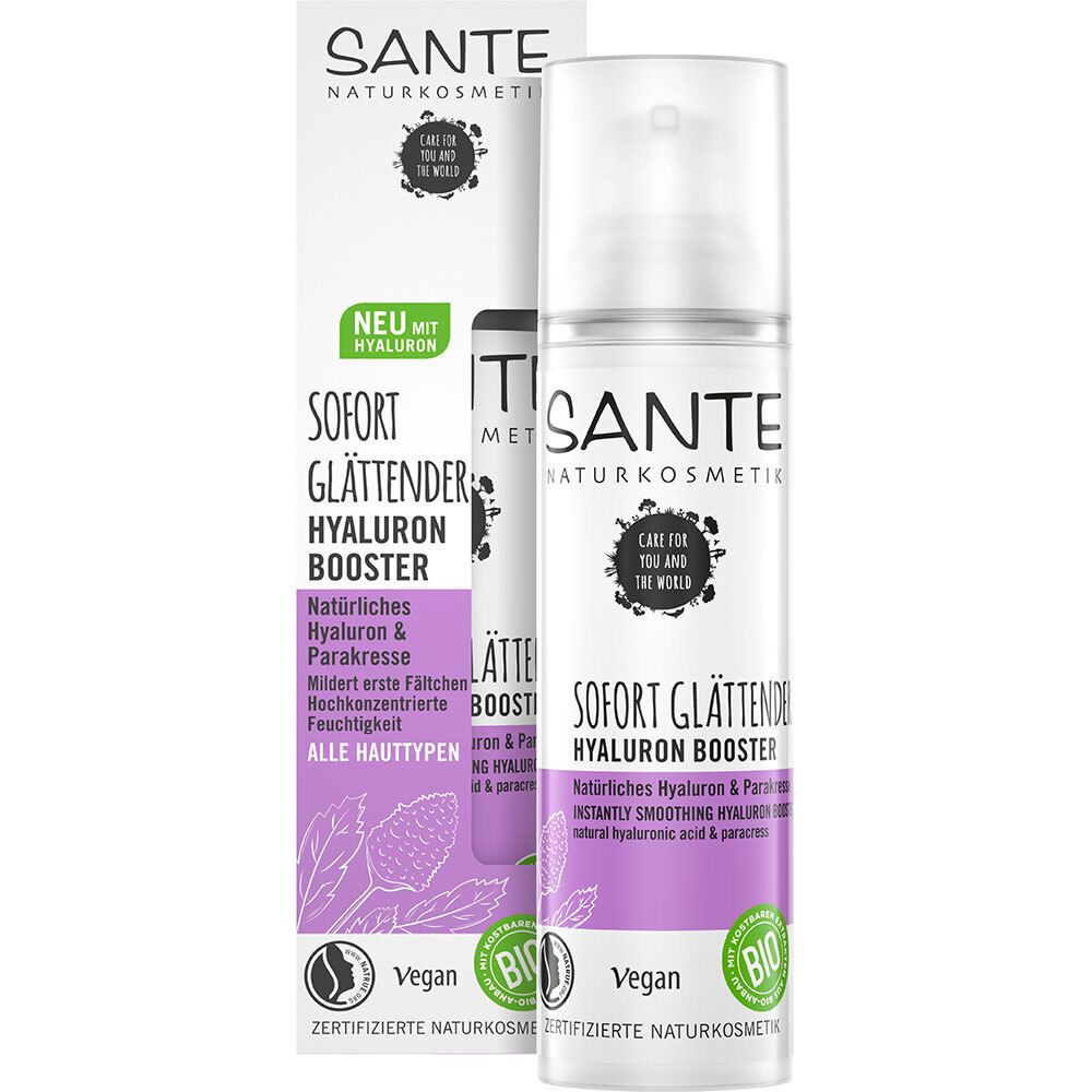 SANTE Naturkosmetik Sofort Glättebder Hyauron Booster Natürliches Hyaluron & Parakresse