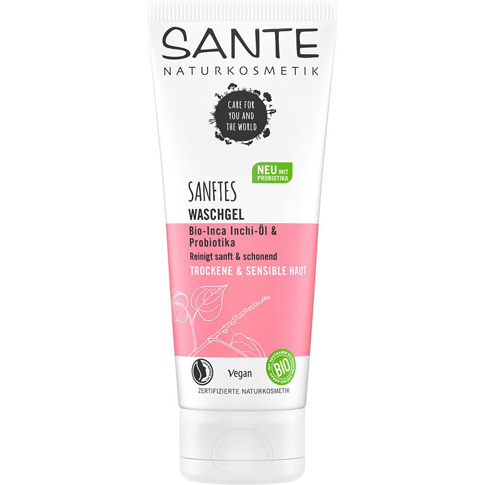 SANTE Naturkosmetik Gel nettoyant doux Huile d'Inca Inchi bio & probiotiques