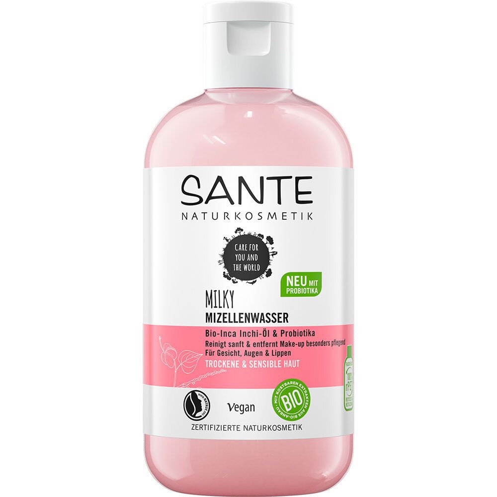 SANTE Naturkosmetik Milky Mizellenwasser Bio-Inca-Inchi-Öl & Probiotika