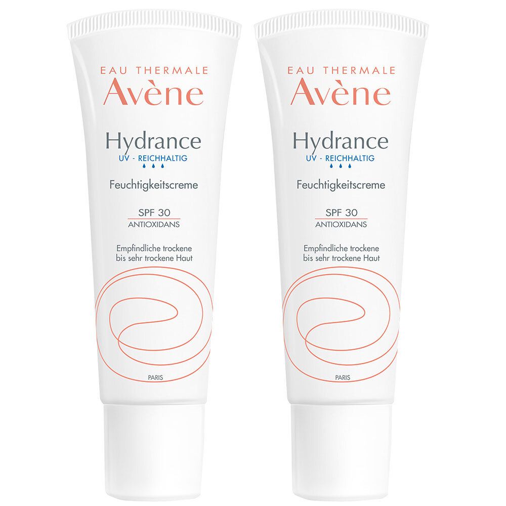 Avène Hydrance UV reichhaltige Feuchtigkeitscreme  LSF 30 Doppelpack