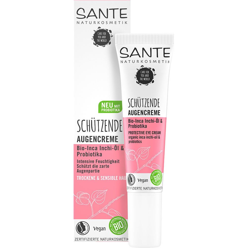 SANTE Naturkosmetik Crème protectrice pour les yeux Huile d'Inca Inichi bio & probiotiques