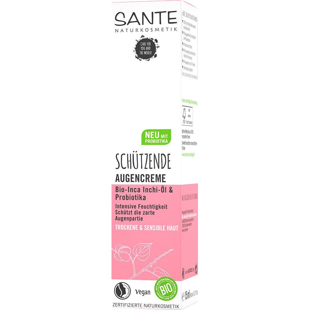 SANTE Naturkosmetik Crème protectrice pour les yeux Huile d'Inca Inichi bio & probiotiques