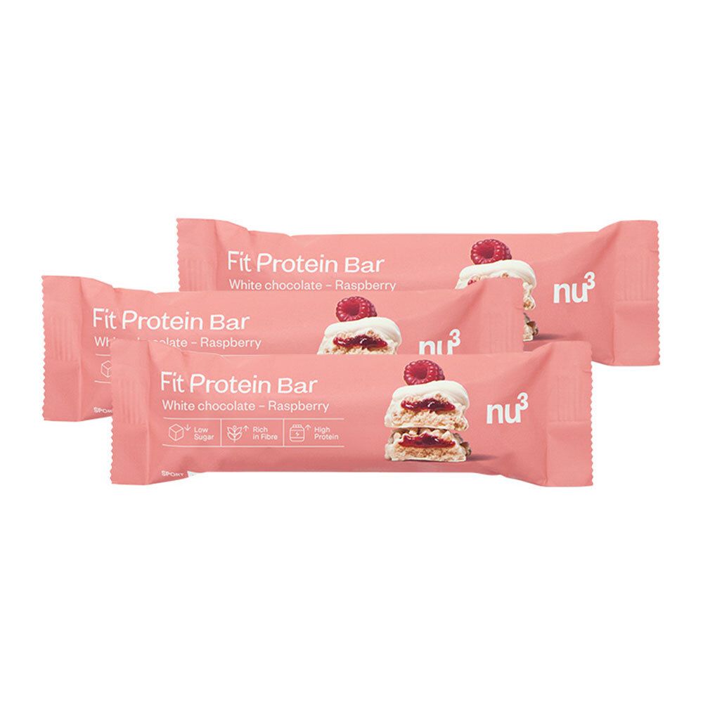 nu3 Fit Protein Bar, Chocolat blanc-framboise