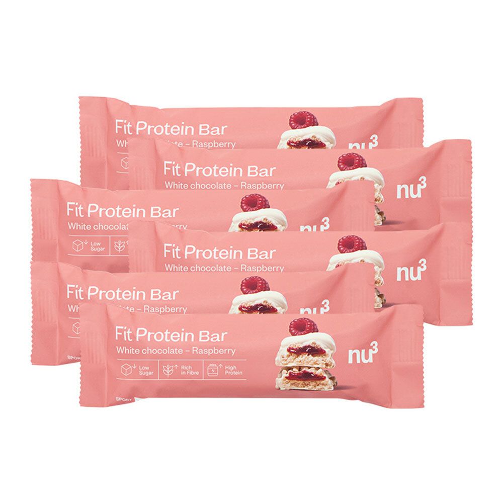 nu3 Fit Protein Bar, Chocolat blanc-framboise