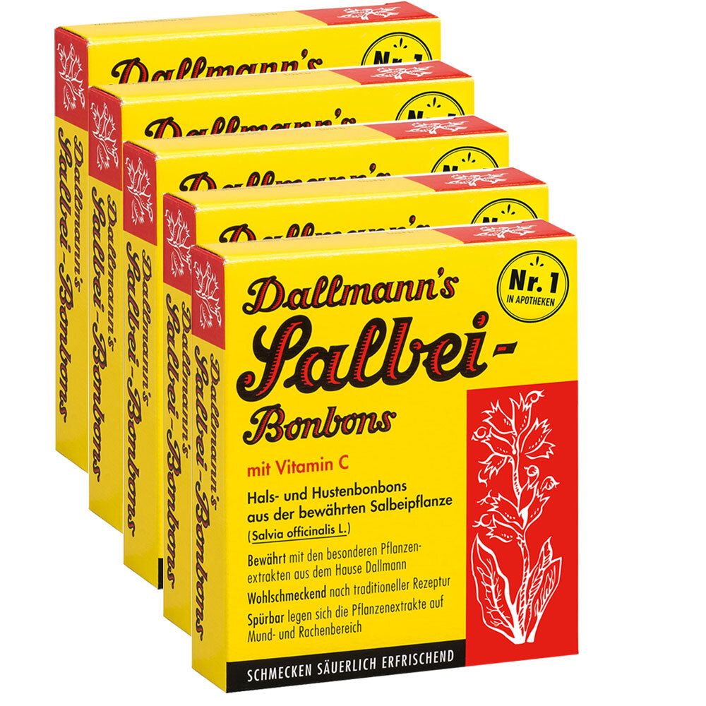 DALLMANNS® Salbeibonbons Fünferpack