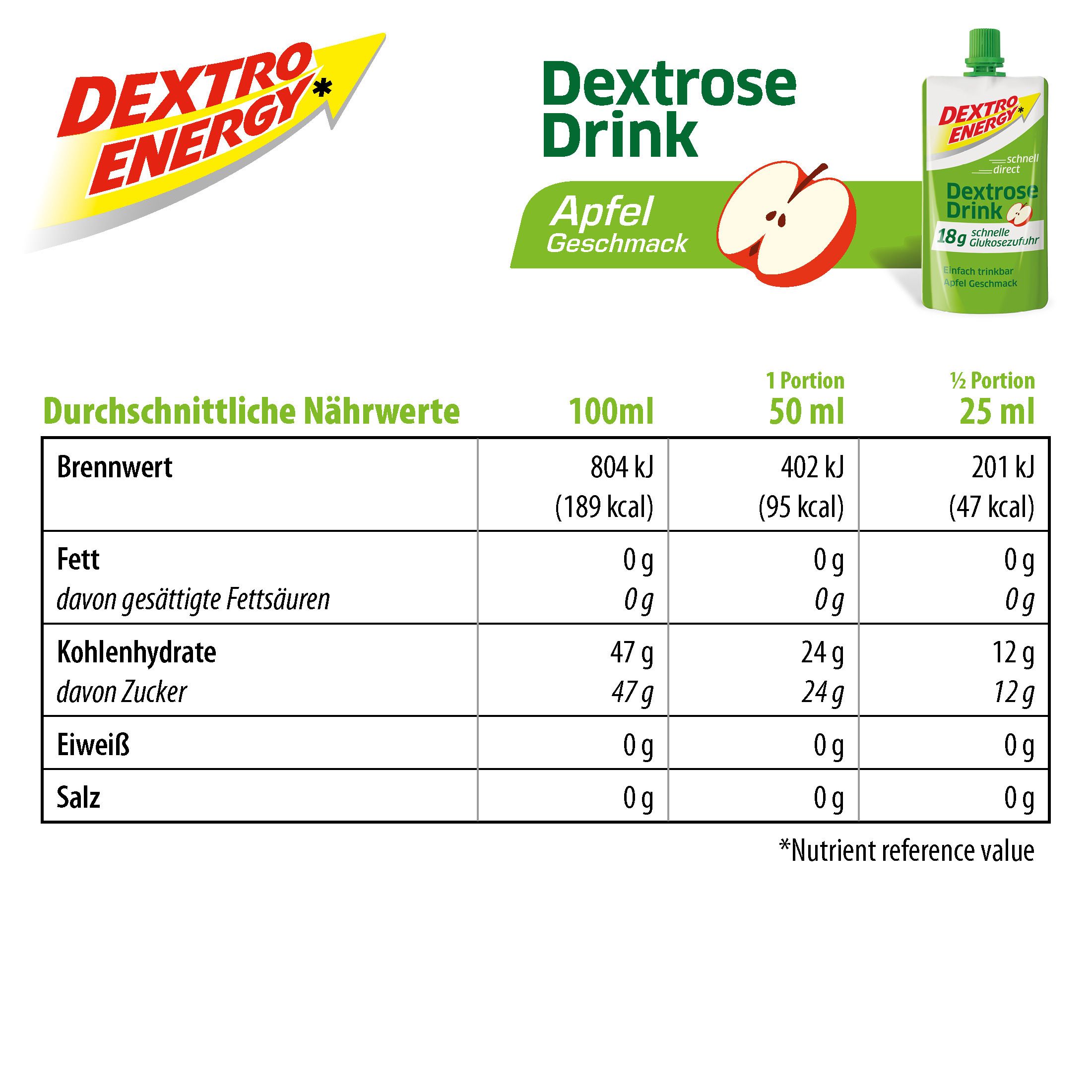 Dextro Energy Apfel Dextrose Drink Zehnerpack