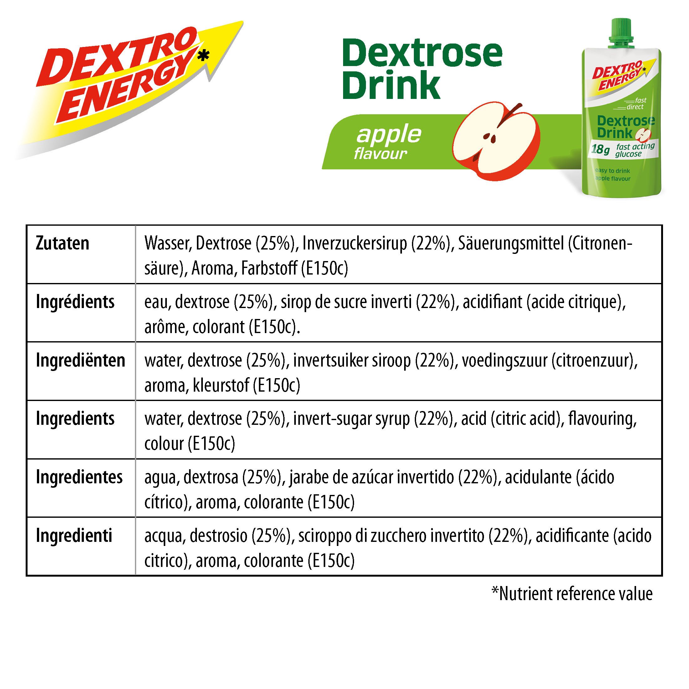 Dextro Energy Apfel Dextrose Drink Zehnerpack