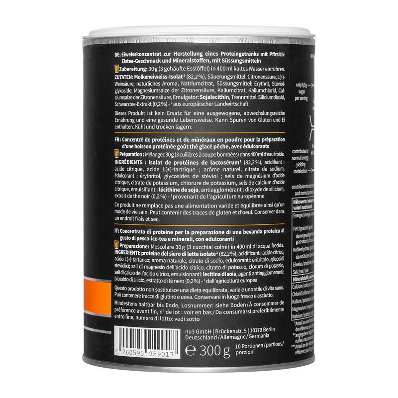 nu3 Fit Protein Water, Iced Tea Peach