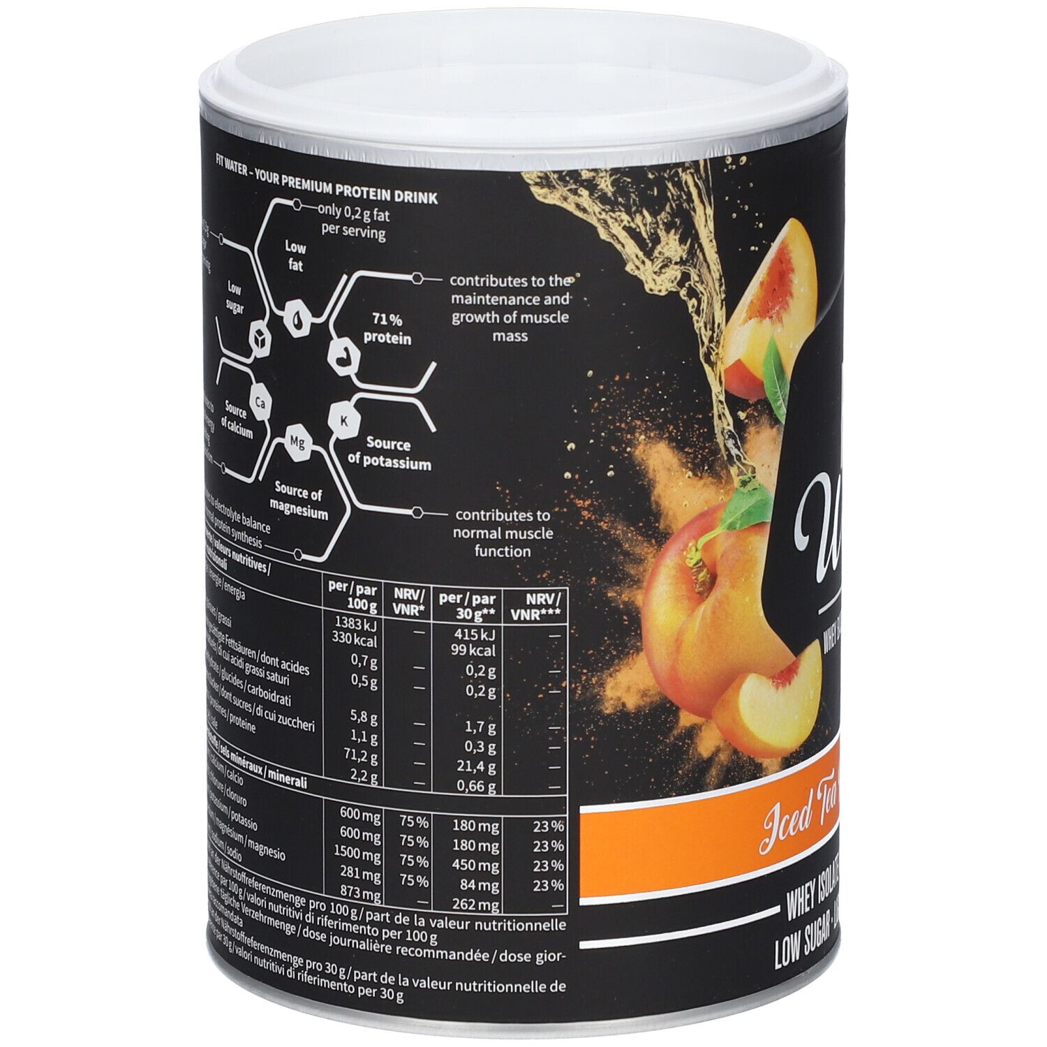 nu3 Fit Protein Water, Iced Tea Peach