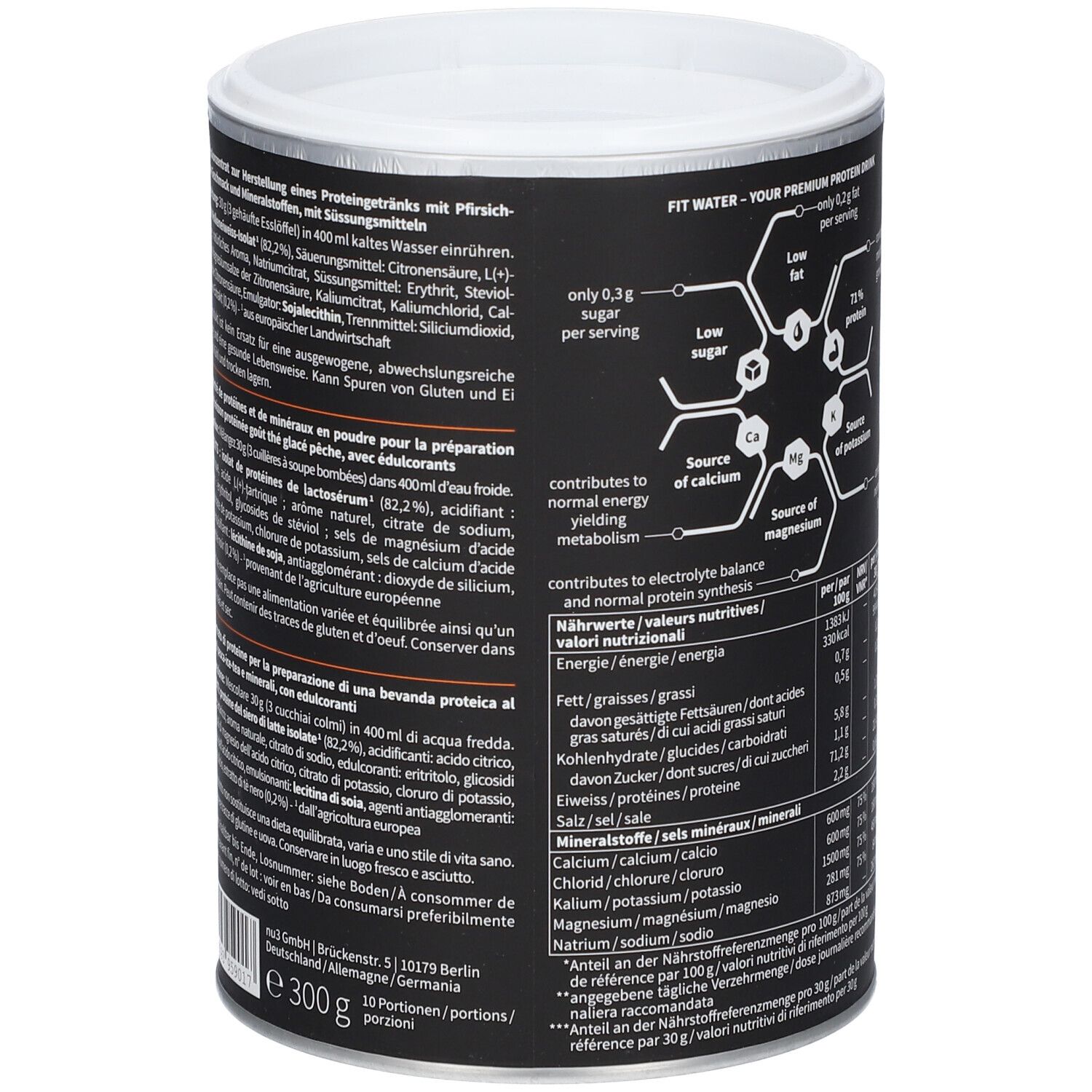 nu3 Fit Protein Water, Iced Tea Peach