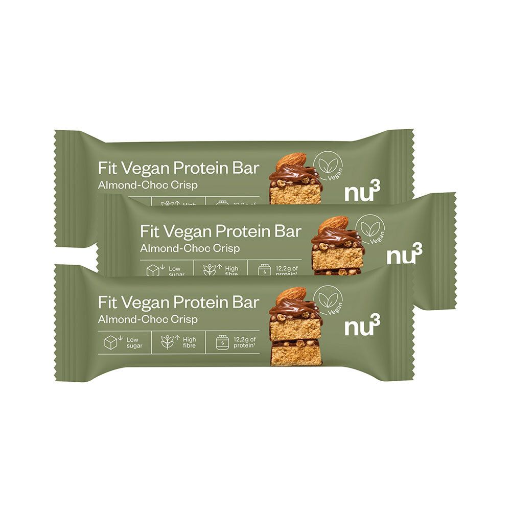 nu3 Fit Vegan Protein Bar Almond-Choc Crisp