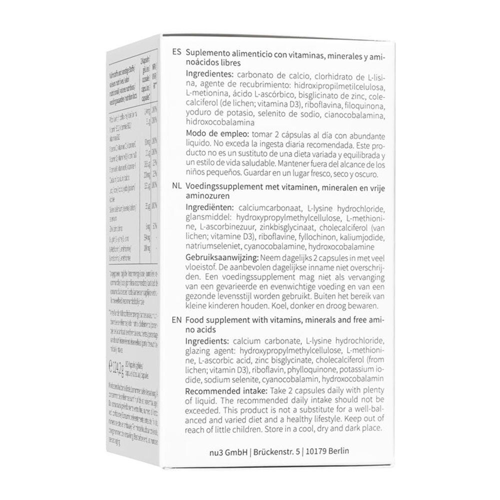nu3 Premium Vegan Essential Multivitamines Capsules