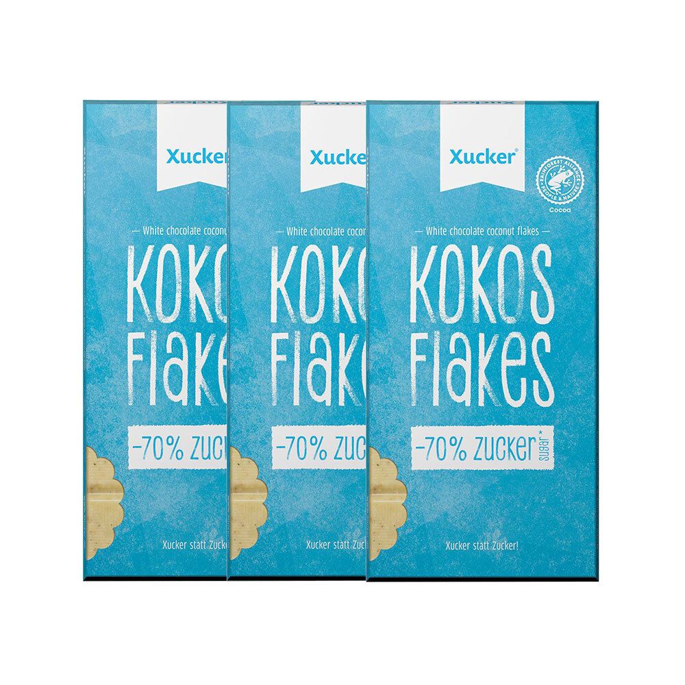 Xucker® Xylitol Blanc Chocolat Noix de Coco & Flocons